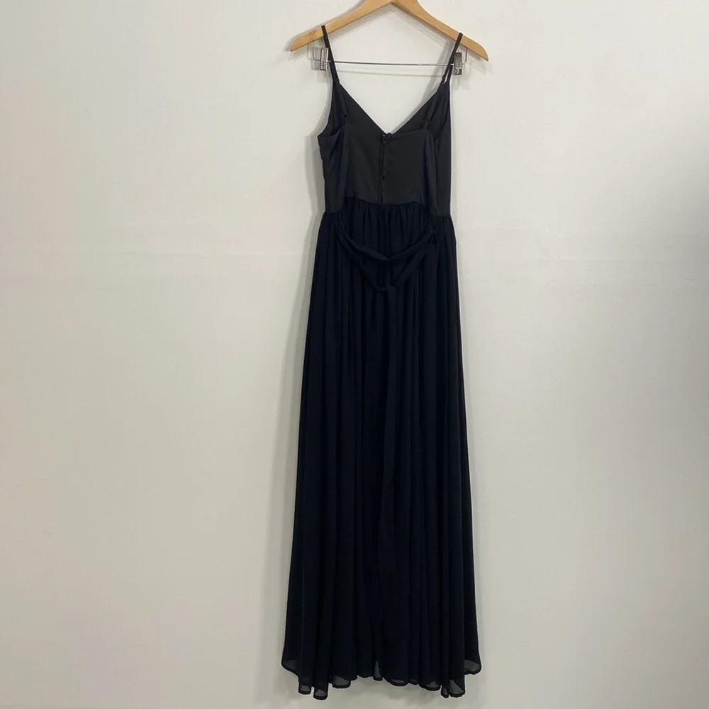 Modcloth Evening Gown Maxi Spaghetti Strap  Bridesmaids Black Tie Women's - Picture 8 of 14